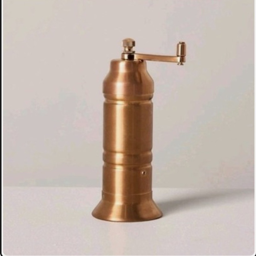 Hearth & Hand Copper Finish Manual Salt & Pepper Mill Grinder x2 set
